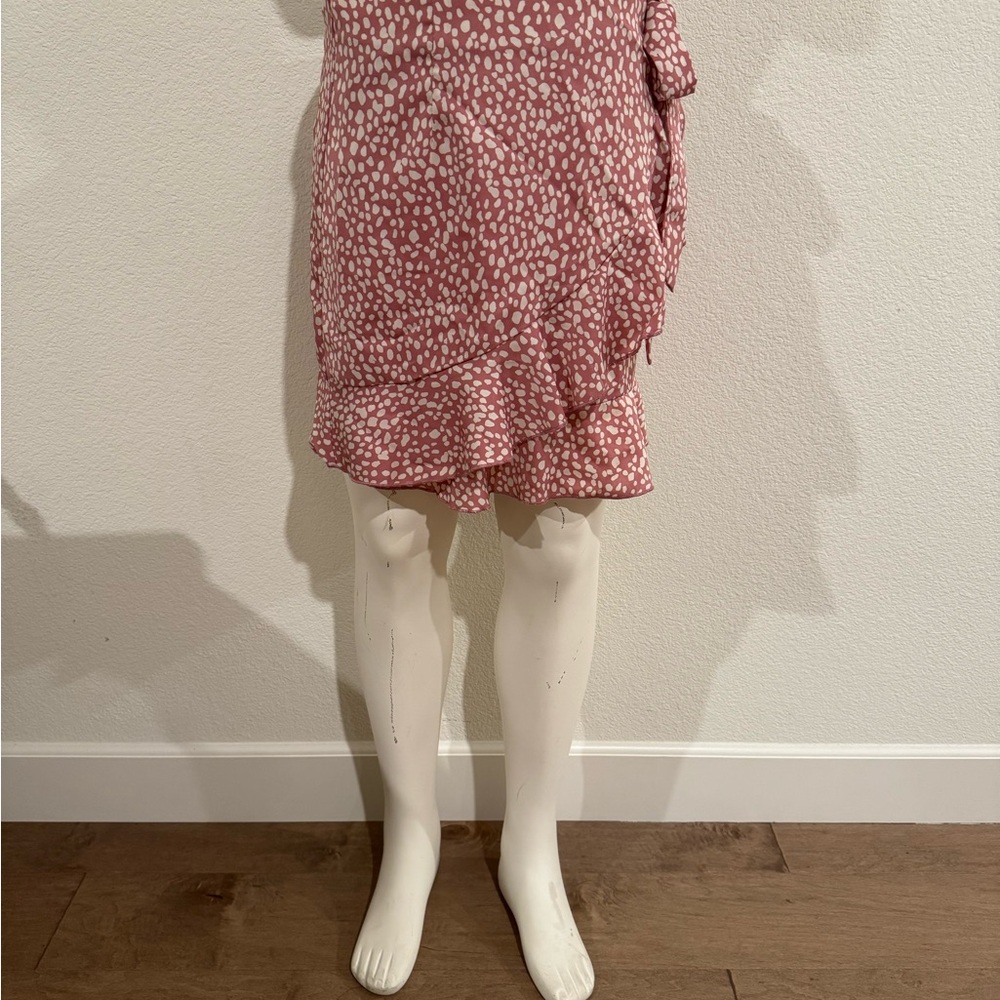 Asymmetrical Pink Patterned Women's Skirt